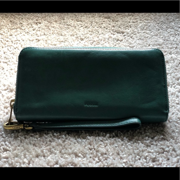 logan rfid zip around clutch